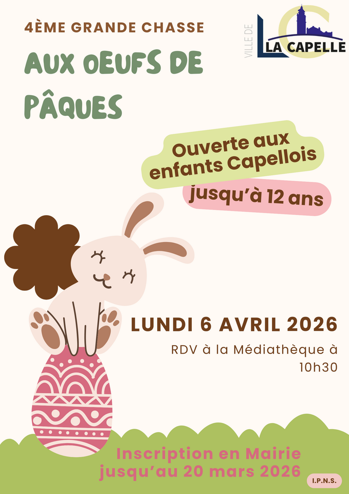 chasse aux œufs 2026