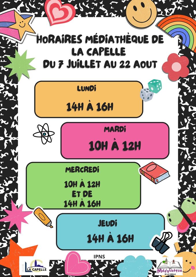 horaire 2025 médiathèque
